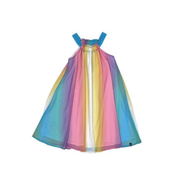 Deux par Deux Girls Chiffon Rainbow Dress - Picture 1 of 5